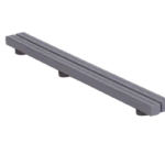 L6-Streifen - Farbe grau, WPC-Platte 1 Stk. 21x24x500